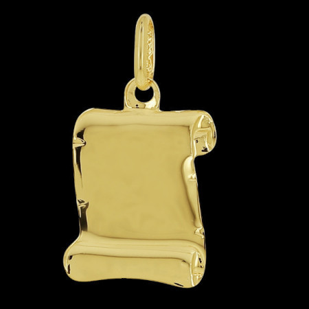 Pendentif Parchemin Or jaune 18 Carats