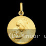 Médaille Vierge enfant Or jaune 18 Carats