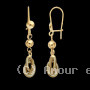 Boucles d'oreilles pendantes Noeud Forçat Or