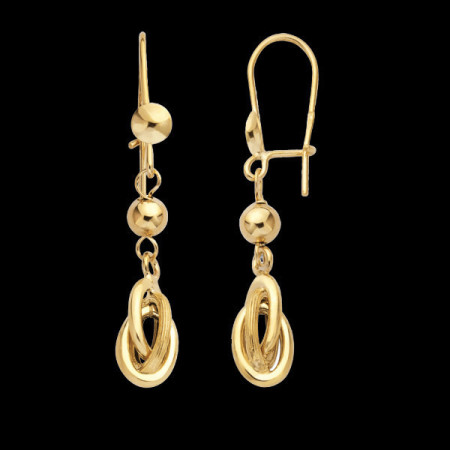 Boucles d'oreilles pendantes Noeud Forçat Or