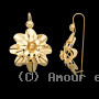 Boucles d'oreilles Nid d'abeille Or