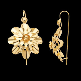 Boucles d'oreilles Nid d'abeille Or