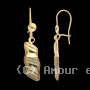 Boucles d'oreilles pendantes Bambou Or