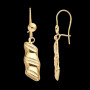 Boucles d'oreilles pendantes Bambou Or