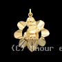 Pendentif Madras nid d'abeille Or