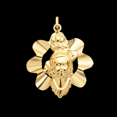 Pendentif Madras nid d'abeille Or