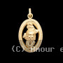 Pendentif Madras entourage Or