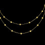Collier Boules 2 rangs de chaîne Or 18 Carat