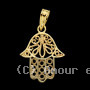 Pendentif M Main de Fatima Or