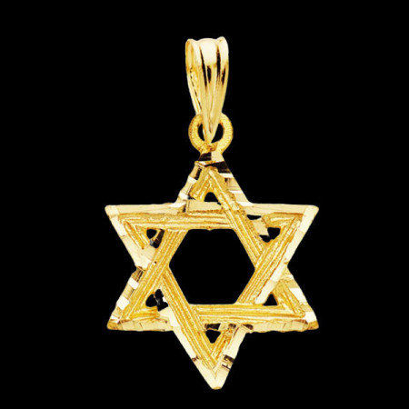 Pendentif Etoile de David 18 mm Or