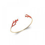 Bracelet Imitation Corail Plaqué Or
