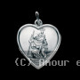 Médaille St Christophe Coeur Argent