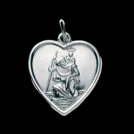 Médaille St Christophe Coeur Argent