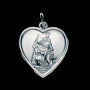 Médaille St Christophe Coeur Argent