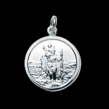 Médaille St Christophe ronde Argent