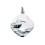 Médaille St Christophe carrée reversible Argent
