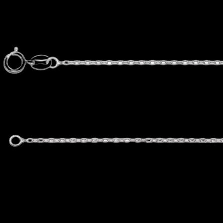 Chaine Argent maille Forçat 1.3 mm