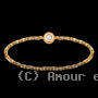 Bague chaîne diamants or