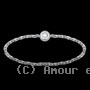 Bague chaîne diamants Or Gris
