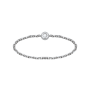 Bague chaîne diamants Or Gris