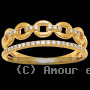 Bague grain de café diamants Or