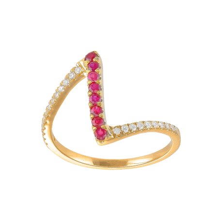 Bague rocher du Diamant Rubis