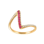 Bague rocher du Diamant Rubis