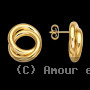 Boucles d'oreilles Cercles la fournaise Or