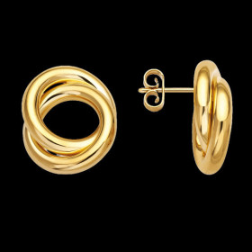 Boucles d'oreilles Cercles la fournaise Or