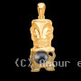 Pendentif Tiki polynésien Or