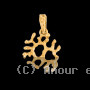 Pendentif Corail Or