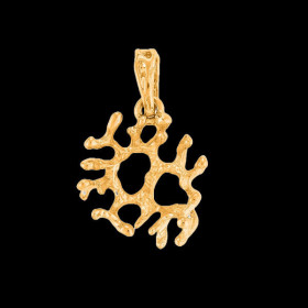 Pendentif Corail Or