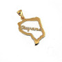 Pendentif Ajouré Cartes Plaqué or