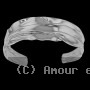 Bracelet rigide coulé de la fournaise Argent
