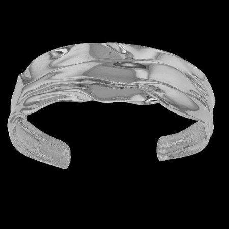 Bracelet rigide coulé de la fournaise Argent