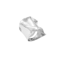 Bague coulé de la fournaise argent platiné