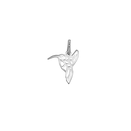 Pendentif colibri en origami Argent