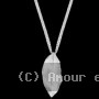 Collier feuilles Banane argent platiné