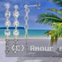 Boucles d'oreilles Pendants grain de café Argent