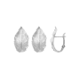 Boucles d'oreille feuilles de Banane Argent