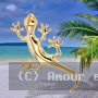 Pendentif Margouillat Plaqué or
