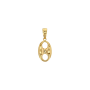 Pendentif grain de café plaqué or