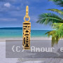 Pendentif Tiki onyx plaqué or