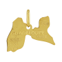 Pendentif Carte de la Guadeloupe Or