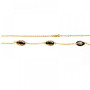 Collier Forçat émail noir plaqué Or