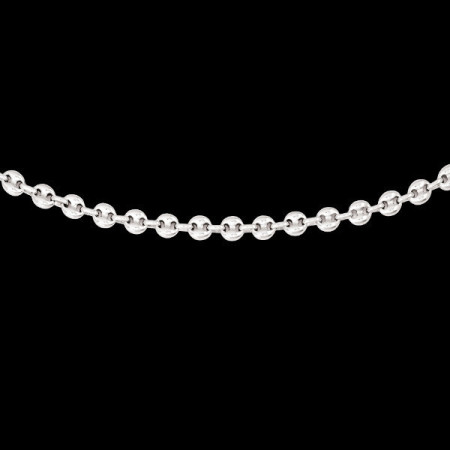 Collier maille Grains de café creuse 4 mm