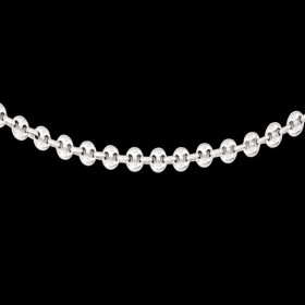 Collier maille Grains de café creuse 5 mm