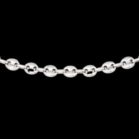 Collier maille Grains de café creuse 7 mm