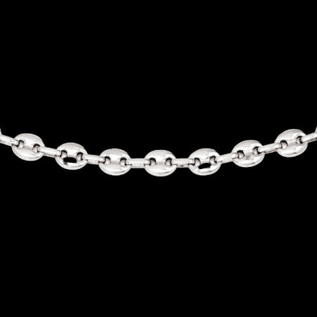 Collier maille Grains de café creuse 7 mm