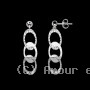 Boucles d'oreilles maille Ovale plate martelée
